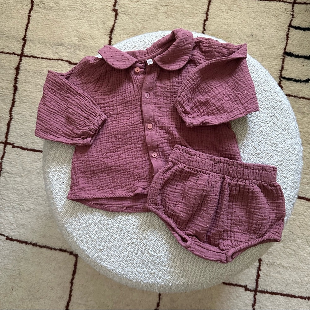 Rylee + Cru - Nellie Set, Raspberry - Picture 2 of 3